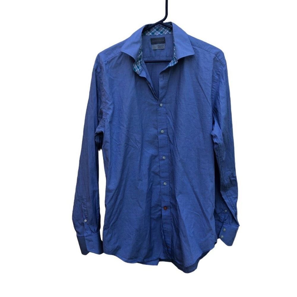 Thomas Dean Long Sleeve Button Down Flip Cuff Size Large (L)